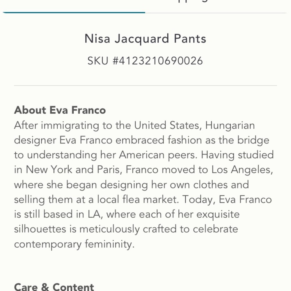 Anthropologie Nisa Jacquard Pants Size 2 NWT - Picture 3 of 7